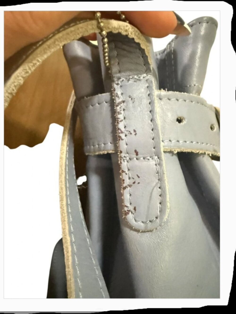 Vintage 1997 Coach Style 4156 Rare Periwinkle/Lilac  Glove‑Tanned Leather  COA - Picture 6 of 16